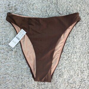 NWT XS J. Crew high-rise brown bikini bottom